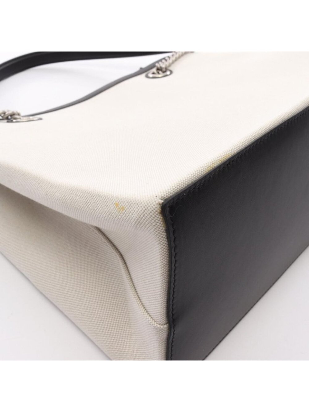 Balenciaga Tote Duty M Natural Black Canvas Leather - Picture 10 of 11
